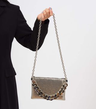 Kara + Silver Chain Mail Crossbody Bag