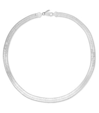 Loren Stewart + Herringbone XL Silver Necklace