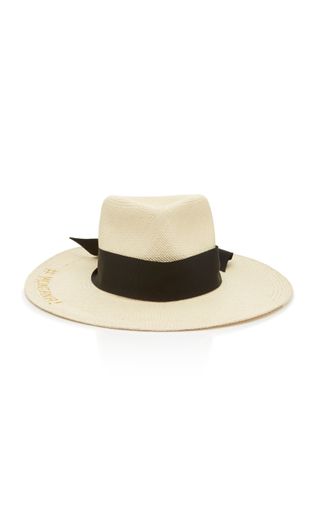 Sensi Studio + Texas Babe Embroidered Straw Panama Hat