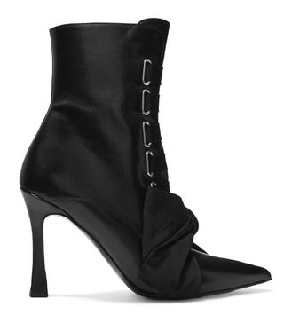 Tabitha Simmons + Farren Bow-Embellished Leather Ankle Boots