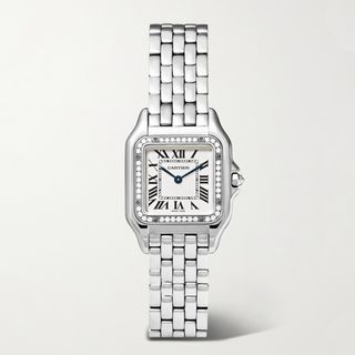 Cartier + Panthère de Cartier 22mm Small Stainless Steel and Diamond Watch