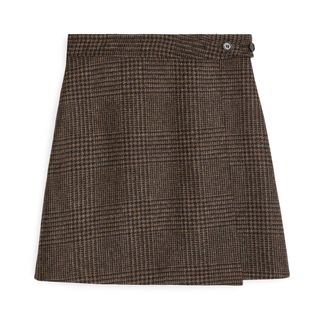 Arket + Tweed Wrap Miniskirt