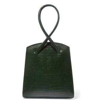 Little Liffner + Twisted mini lizard-effect leather tote