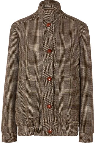 Giuliva Heritage Collection + Diana Price of Wales Checked Merino Wool Jacket