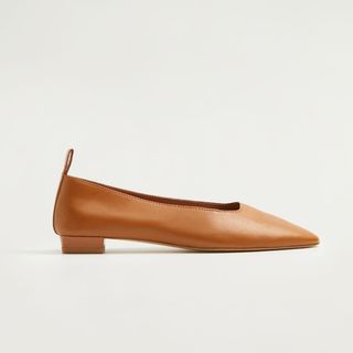 Mango + Leather Flat Shoes