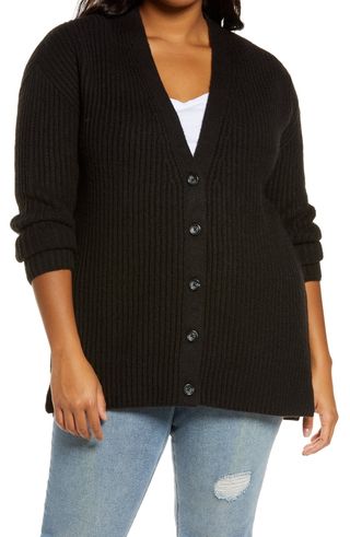 Caslon + Rib Knit Cardigan