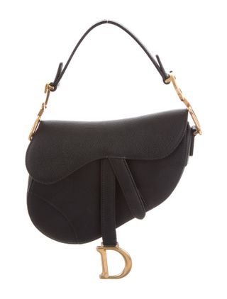 Christian Dior + Calfskin Mini Saddle Bag