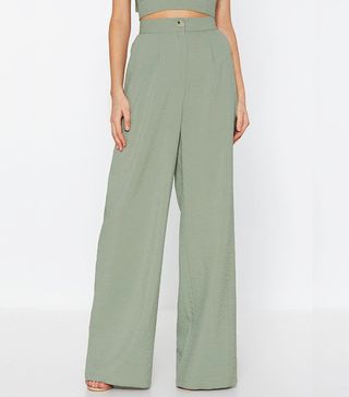 Nasty Gal + Wide-Leg High-Waisted Trousers