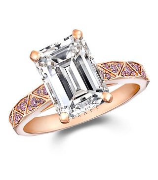 Graff + Laurence Graff Signature Emerald Cut Diamond Engagement Ring