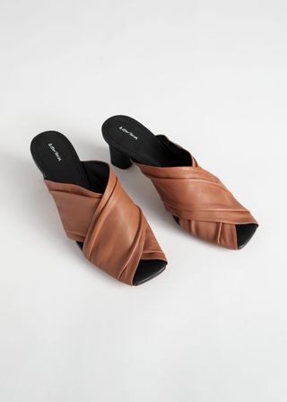 & Other Stories + Criss Cross Soft Leather Mules