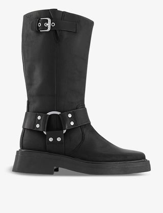 Vagabond + Eyra buckle-embellished leather knee-high boots