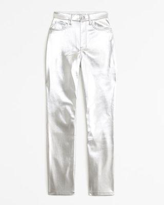 Abercrombie & Fitch + Curve Love Vegan Leather 90s Straight Pant