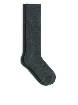 Arket + Ribbed Wool-Blend Socks