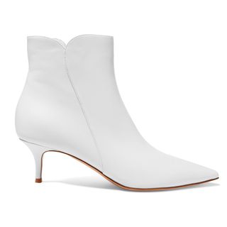 Gianvito Rossi + Levy White Leather Boots