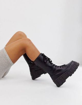 ASOS Design + Athens Chunky High Lace-Up Boots