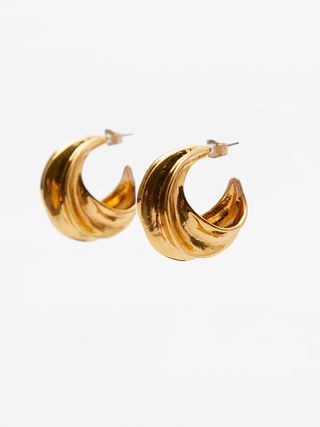 Zara + Rolled Hoop Earrings