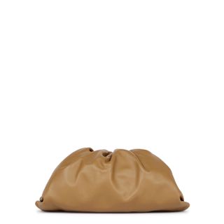Bottega Veneta + The Pouch Camel Leather Clutch