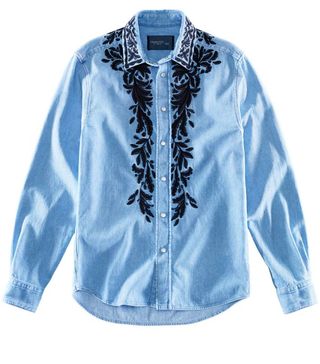 H&M + Denim Shirt With Embroidery