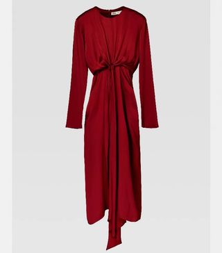 Zara + Dress With Bow Details