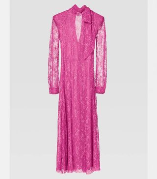 Zara + Lace Dress With Bow