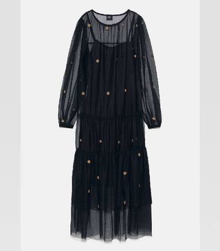Zara + Polka Dot Tulle Dress