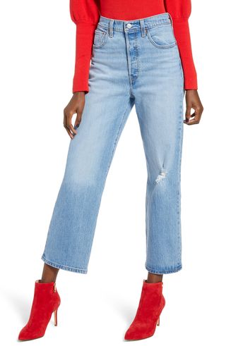 Levi's + Ribcage High-Waisted Straight Jeans