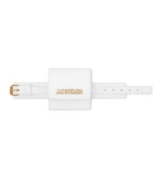 Jacquemus + Le Sac Mini Textured-Leather Bracelet Bag