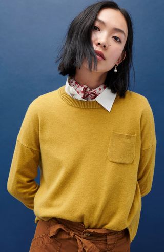 Alex Mill + Crop Merino Wool & Cotton Sweater