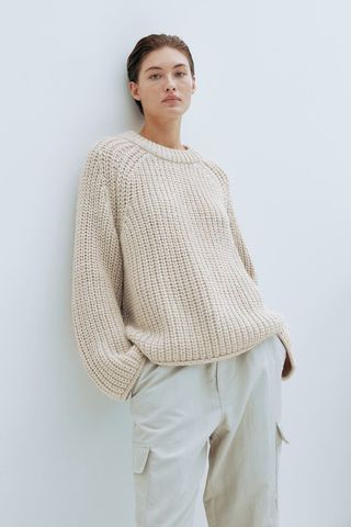 H&M + Oversized Rib-Knit Sweater