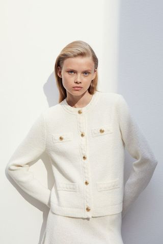 H&M + Textured-Knit Cardigan