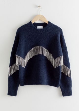 & Other Stories + Diamanté Fringe Sweater