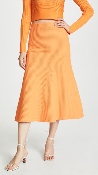 Tibi + Ribbed Skirt