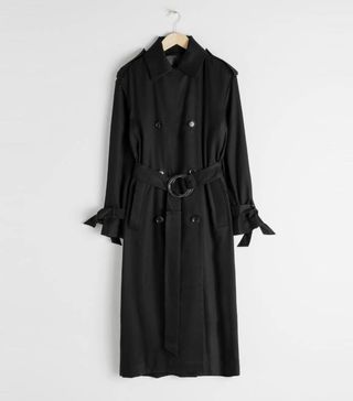 & Other Stories + Belted Oversized Lyocell Trenchcoat