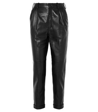 Saint Laurent + Leather Straight-Leg Pants