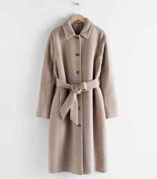 & Other Stories + Wool Blend Oversized Long Coat