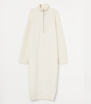 H&M + Knitted Dress With a Slit