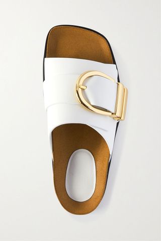 Khaite + Thompson Buckled Leather Slides