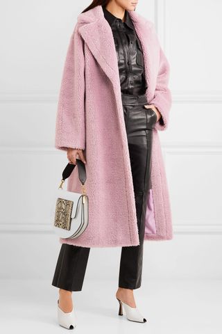 Stand Studio + Maria Cocoon Oversized Faux Shearling Coat