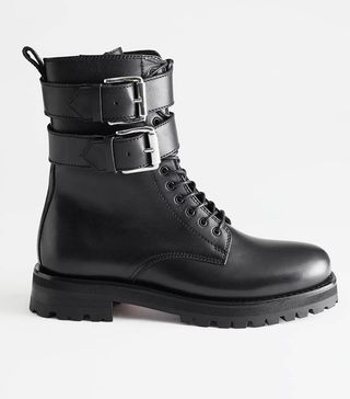 & Other Stories + Duo Buckle Leather Boots