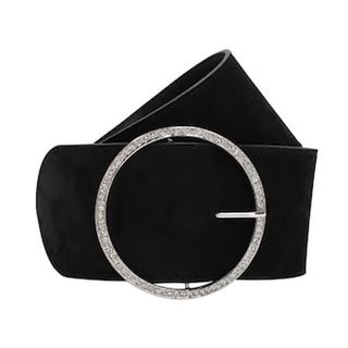 Alessandra Rich + Suede and Crystal Belt