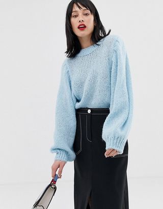 ASOS Design + Sweater in Lofty Yarn