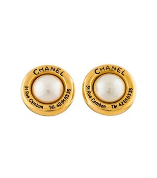 Chanel + Vintage Faux Pearl Clip-On Earrings