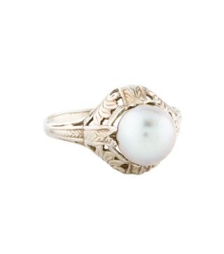 Vintage No Label + Pearl Cocktail Ring
