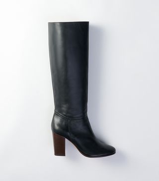 Maje + Heeled Smooth Leather Boots