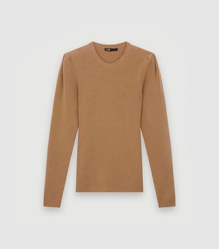 Maje + Wool Sweater With Oversized Sleeves