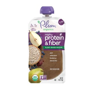 Plum Organics + Mighty Protein & Fiber: Pear, White Bean, Blueberry Date & Chia