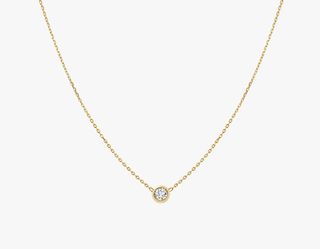 VRAI + Round Diamond Bezel Necklace