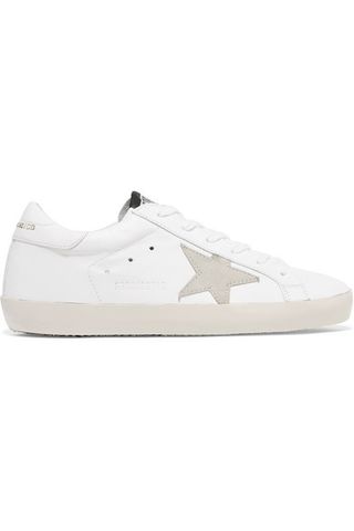 Golden Goose + Superstar Leather and Suede Sneakers