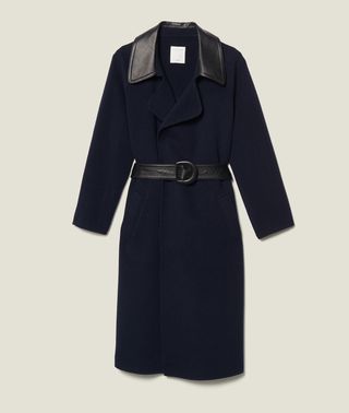 Sandro + Double-Sided Wool Trench Coat