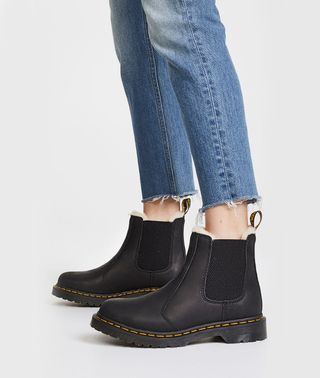 Dr. Martens + Leonore Sherpa Chelsea Boots